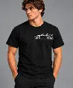 Black T-Shirt with White Sports Car Graphic.webp
