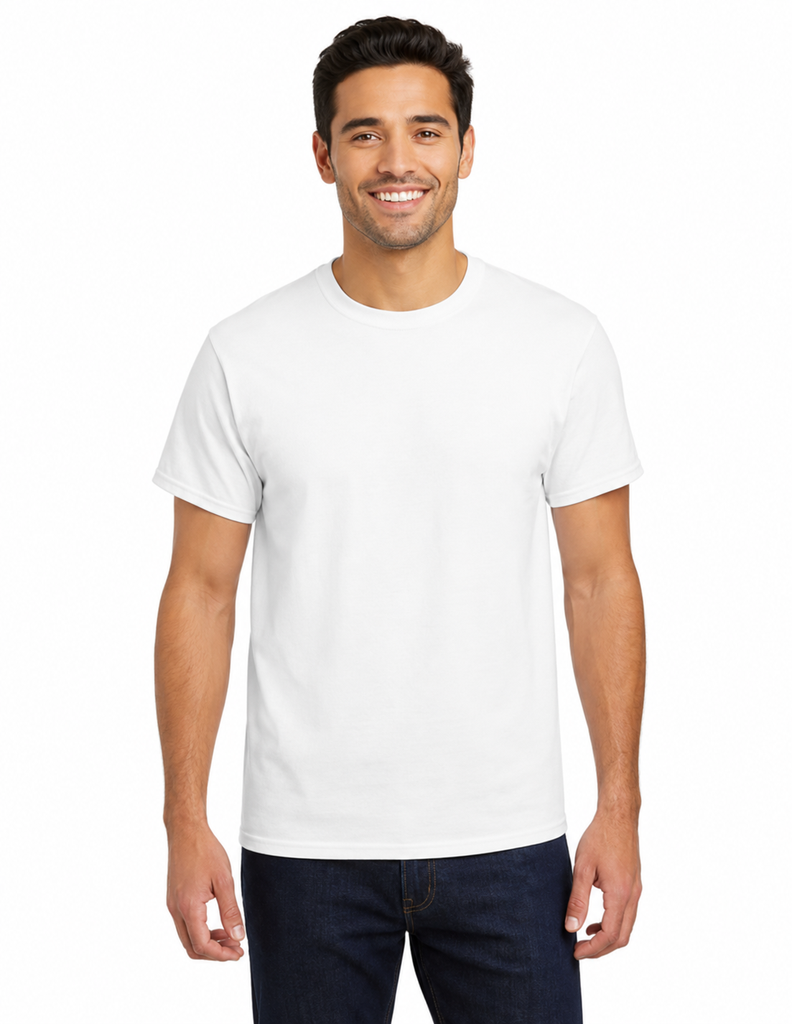 Heavy Cotton Tee | Front logo & Back print (XS, Male, Black)